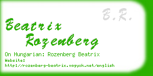 beatrix rozenberg business card